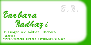 barbara nadhazi business card