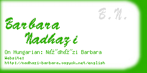 barbara nadhazi business card